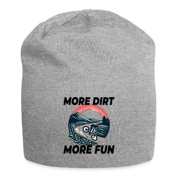 Vintage-Gravel-Fahren, mehr Dreck, mehr Spaß Abenteuer - Jersey-Beanie - Grau meliert - Vorne