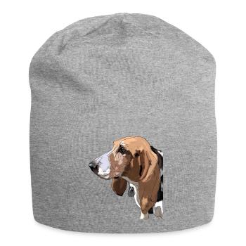 Basset - Bonnet en jersey - gris chiné - Devant