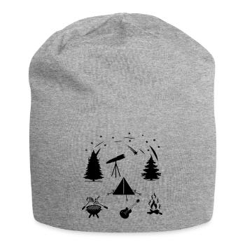 Camping life - Jersey Beanie - heather grey - Front