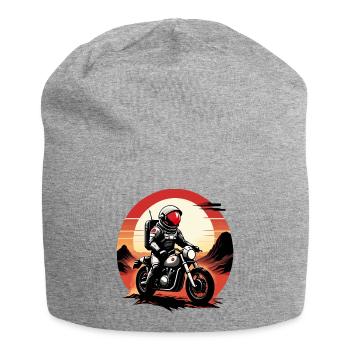 Astronaut racing on Mars on a motorbike - Jersey Beanie - heather grey - Front