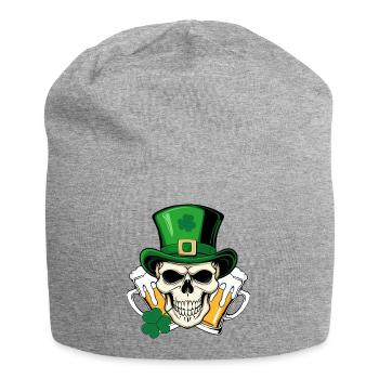 Totenkopf San Patrick Tag - Jersey-Beanie - Grau meliert - Vorne
