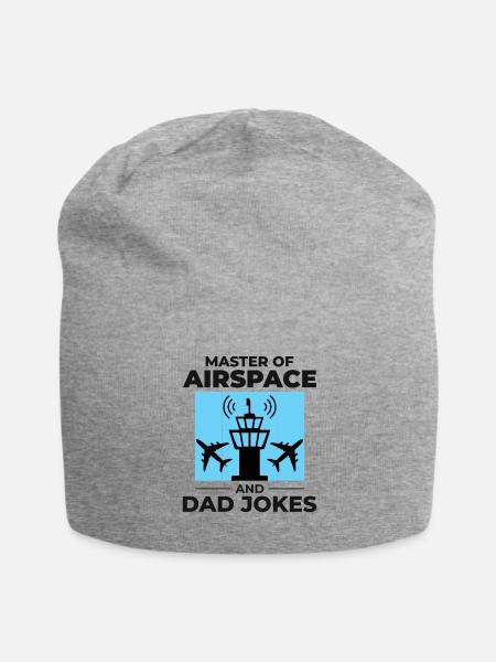 Fluglotse Papa ATC Luftfahrt Humor - Jersey-Beanie - Grau meliert