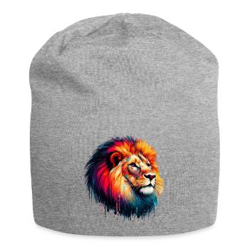 Lion - Jersey Beanie - heather grey - Front