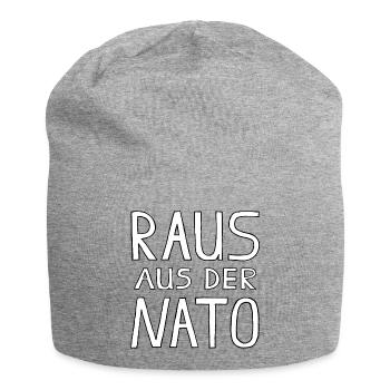 RAUS AUS DER NATO - Jersey Beanie - heather grey - Front