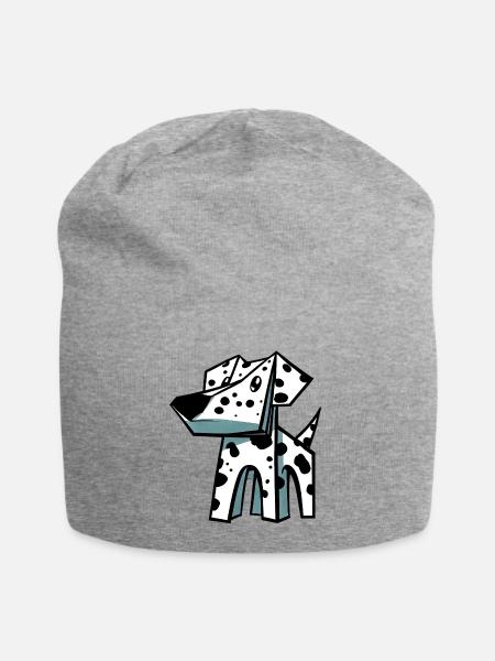 Dalmatiner Hund - Jersey-Beanie - Grau meliert