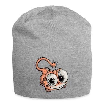 créature fantastique drôle rieur - Bonnet en jersey - gris chiné - Devant