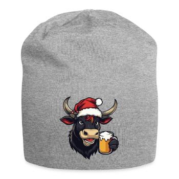 Kuh Weihnachten Bier - Jersey-Beanie - Grau meliert - Vorne