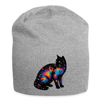 Chat - Bonnet en jersey - gris chiné - Devant