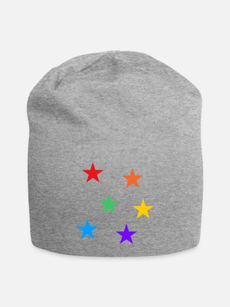 Sterne Regenbogen LGBTQ subtile Gay Pride - Jersey-Beanie - Grau meliert