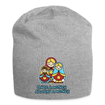 Einmal Mutter, immer Mutter - Jersey-Beanie - Grau meliert - Vorne