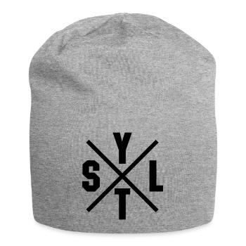 Sylt Kreuz - Jersey-Beanie - Grau meliert - Vorne