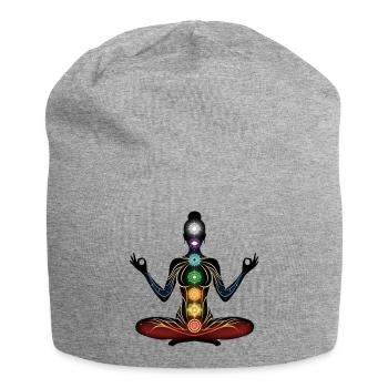 Chakra Meditations Silhouette - Jersey-Beanie - Grau meliert - Vorne