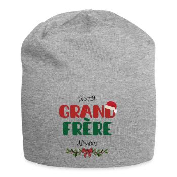 Soon Big Brother Christmas - Jersey Beanie - heather grey - Front