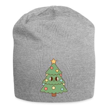 Arbre de Noël - Bonnet en jersey - gris chiné - Devant