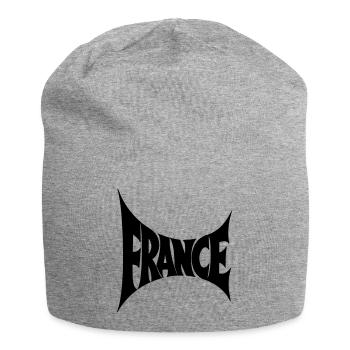 France - Frankreich Typografie  - Jersey-Beanie - Grau meliert - Vorne