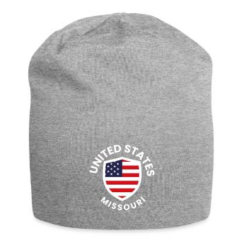Drapeau du Missouri Shield USA - Bonnet en jersey - gris chiné - Devant