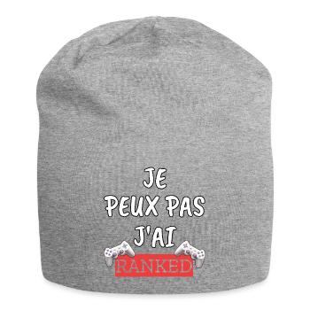 I can't I have Ranked - Jersey Beanie - heather grey - Front