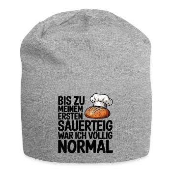 Normal bis der Sauerteig kam - Jersey-Beanie - Grau meliert - Vorne
