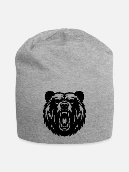 Russian Grizzly Bear – Strong Motive! - Jersey Beanie - heather grey