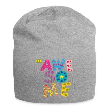 Sois génial - Bonnet en jersey - gris chiné - Devant