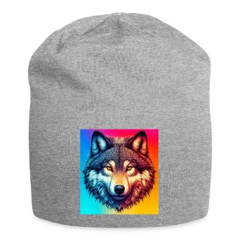 Wolf - Jersey Beanie - heather grey - Front