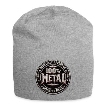 100% Metal Hero Patch - Jersey Beanie - heather grey - Front