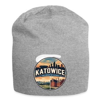Retro Katowice Spodek Arena-Abzeichen - Jersey-Beanie - Grau meliert - Vorne