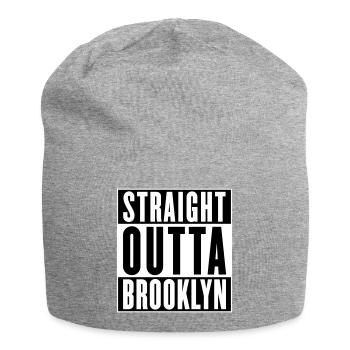 Tout droit sorti de Brooklyn (couleurs changeantes) - Bonnet en jersey - gris chiné - Devant