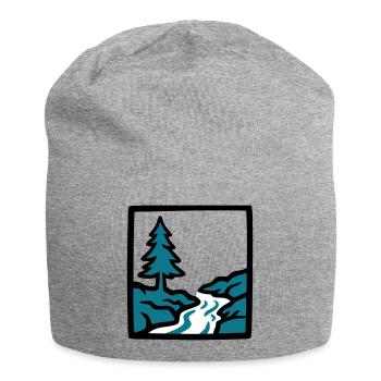 River Forest Nature Logo - Jersey Beanie - heather grey - Front
