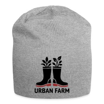 Logo des bottes en caoutchouc de ferme urbaine - Bonnet en jersey - gris chiné - Devant