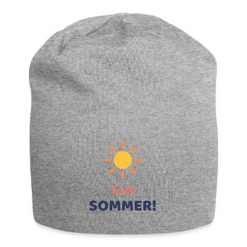 Hallo, Sommer! - Jersey-Beanie - Grau meliert - Vorne