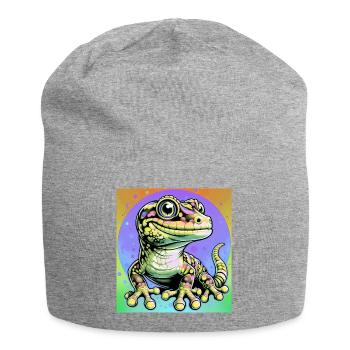Gecko - Jersey-Beanie - Grau meliert - Vorne