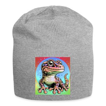 Gecko - Jersey-Beanie - Grau meliert - Vorne