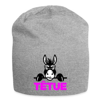 Stubborn - Jersey Beanie - heather grey - Front