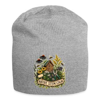 NATIVE STEM CALM Pflanzen - Jersey-Beanie - Grau meliert - Vorne