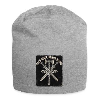 Germanic Medieval Sword Axe - Jersey Beanie - heather grey - Front