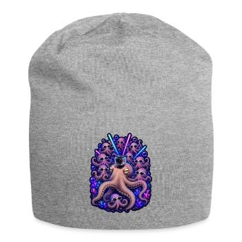 Neon Octopus Rave Camera Crew - Jersey Beanie - heather grey - Front
