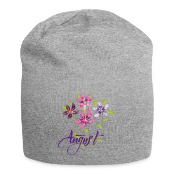 Bouquet August - Jersey Beanie - heather grey - Front