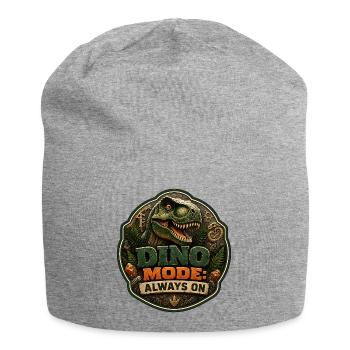 Dino Mode: Always On - Jersey Beanie - heather grey - Front