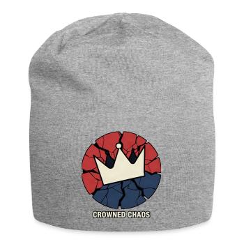CROWNED CHAOS – Broken Crown Symbol - Jersey Beanie - heather grey - Front