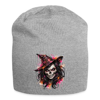 Witches - Skull Witch Neon - Jersey Beanie - heather grey - Front