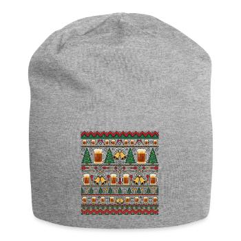 Weihnachten Bier Kneipe - Jersey-Beanie - Grau meliert - Vorne
