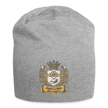 Biergarten Wappen Bierzelt - Jersey-Beanie - Grau meliert - Vorne