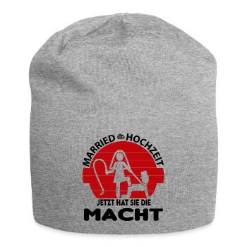 Junggesellenabschied Sie hat die Macht Bride Braut - Jersey-Beanie - Grau meliert - Vorne