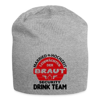 Junggesellenabschied Security Leibwächter Braut - Jersey-Beanie - Grau meliert - Vorne