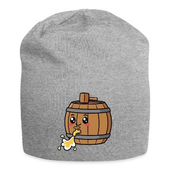 O'zapft is – Bierfass Wiesen Bierfest - Jersey-Beanie - Grau meliert - Vorne