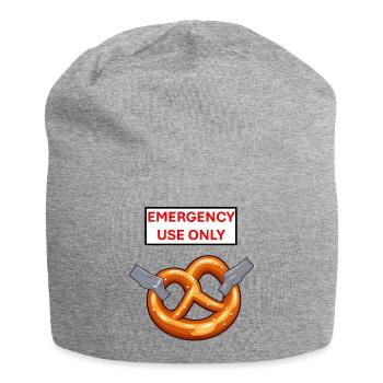Notfall-Pretzel-Exklusivnutzung - Jersey-Beanie - Grau meliert - Vorne