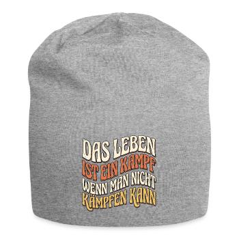 Lebensweisheit Kampfkunst Spruch - Jersey-Beanie - Grau meliert - Vorne