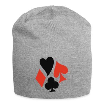 poker signs - Jersey-Beanie - Grau meliert - Vorne