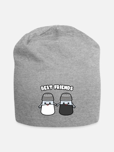 SALZ & PFEFFER - Jersey-Beanie - Grau meliert